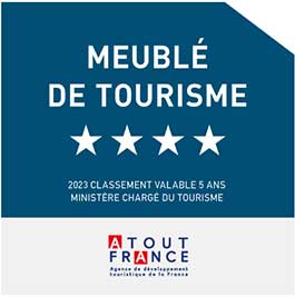 CLASSEMENT MEUBLE DE TOURISME 4 **** Minist&egrave;re du Tourisme  Valable jusqu&rsquo;en 2027